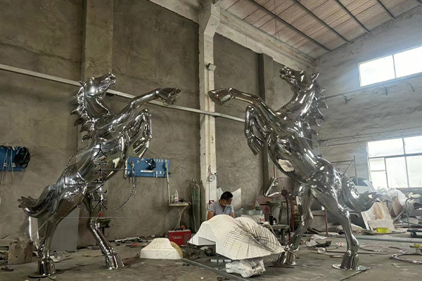 Metal Horse Sculpture